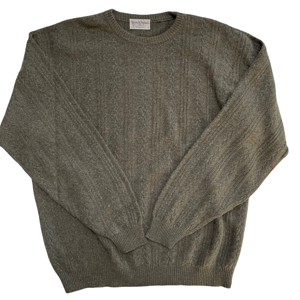 Tricots St Raphael Mens Sweater in Green Size Large